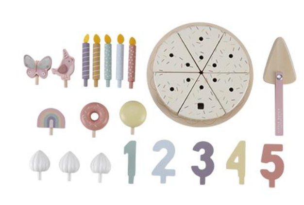 עוגת יום הולדת מעץ ורודה - 26 חלקים
