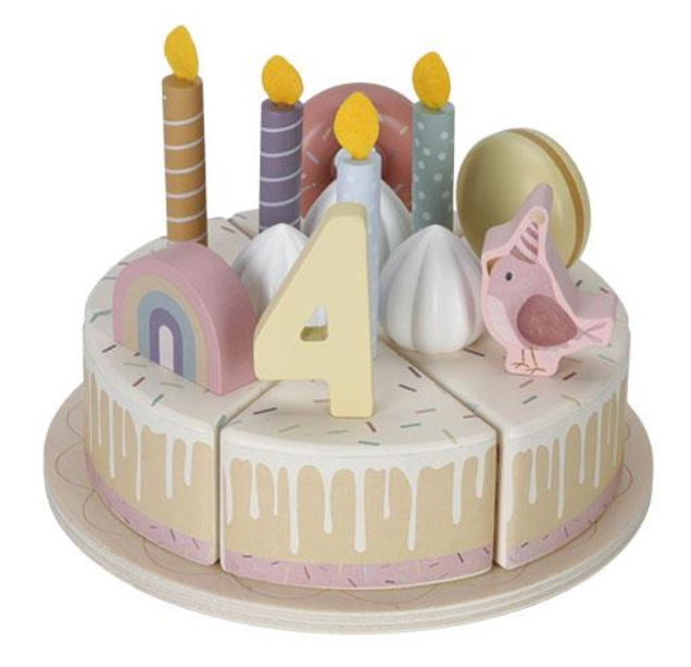 עוגת יום הולדת מעץ ורודה - 26 חלקים