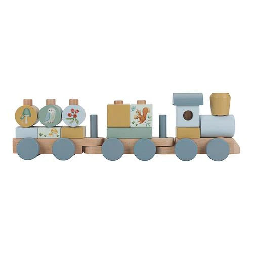 Wooden Block Train | Blue