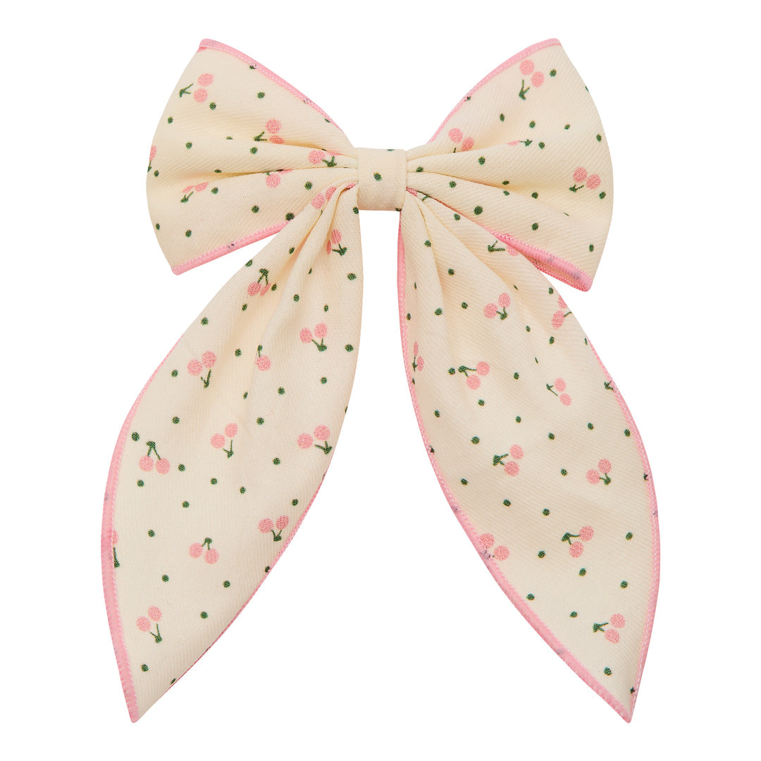 Cherry print bow