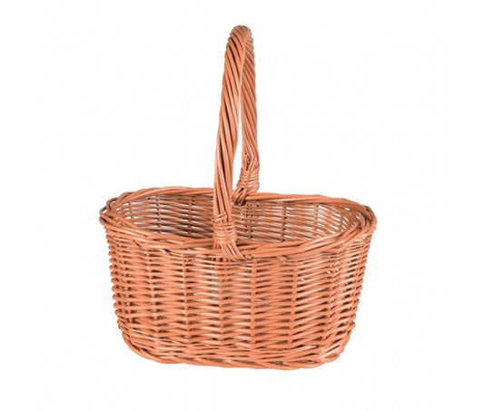 WICKER BASKET WITH BIG HANDLE
