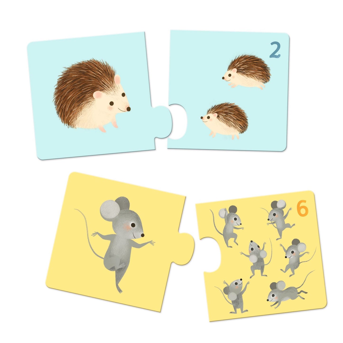 Duo Puzzle - Parents and Children with Numbers