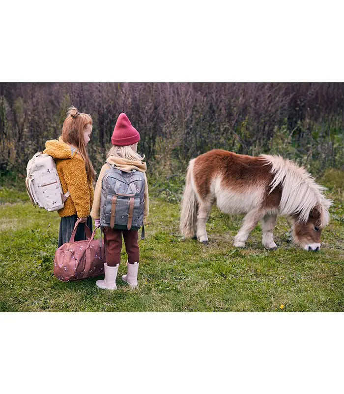 Large backpack – white rabbits