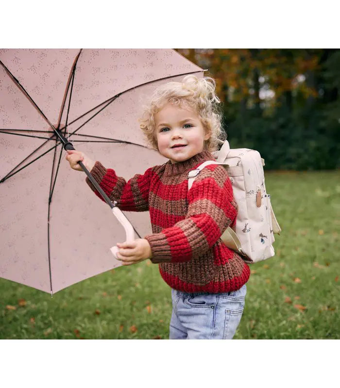 Small backpack – white rabbits