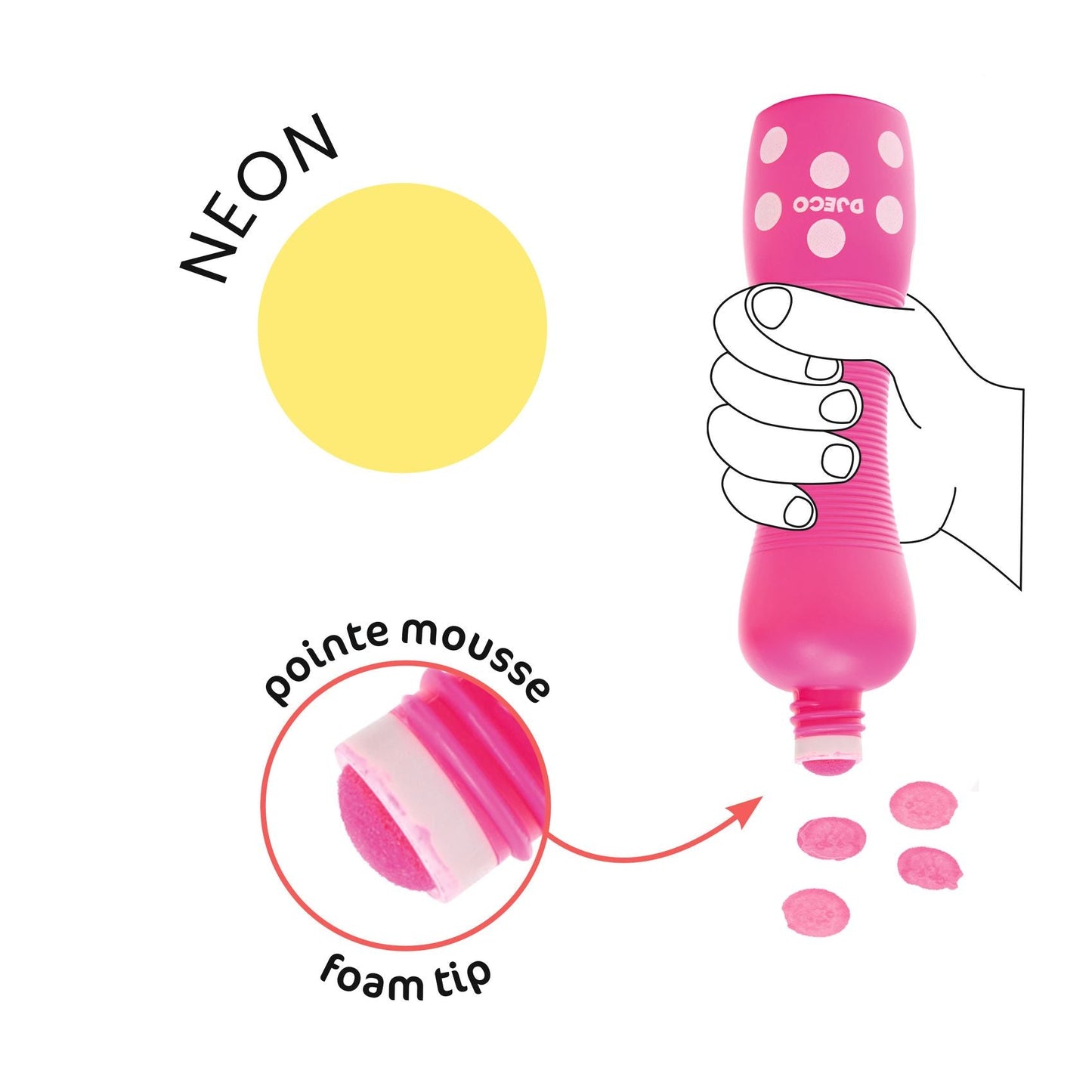 יצירה חומרים - מרקרים לקטנטנים ניאון