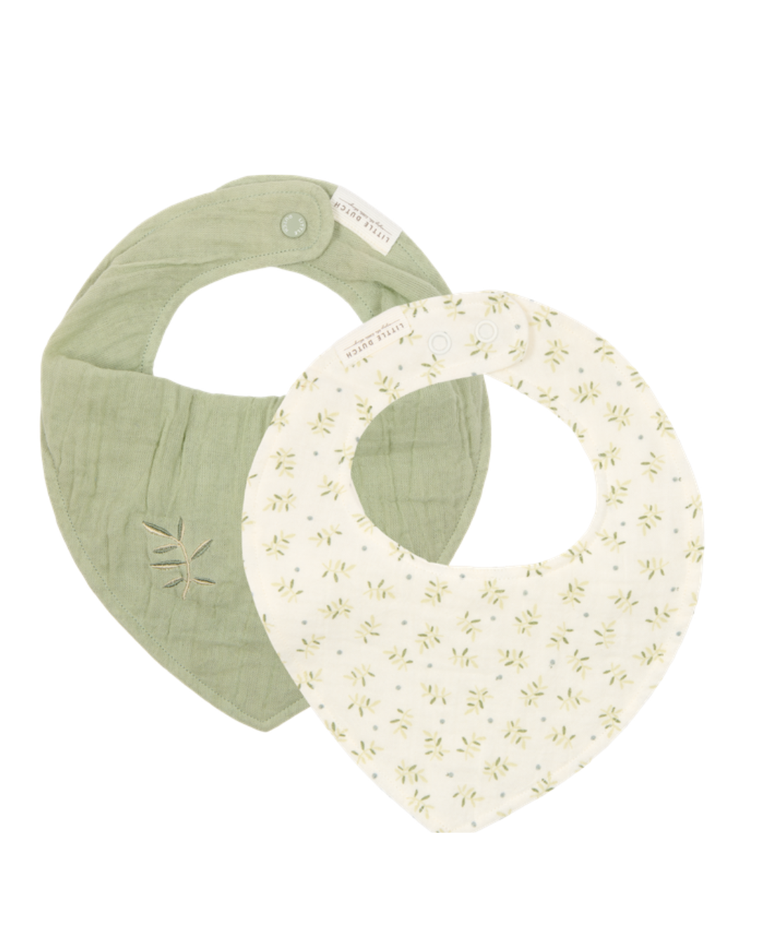 Set of 2 Bandana Bibs | Green