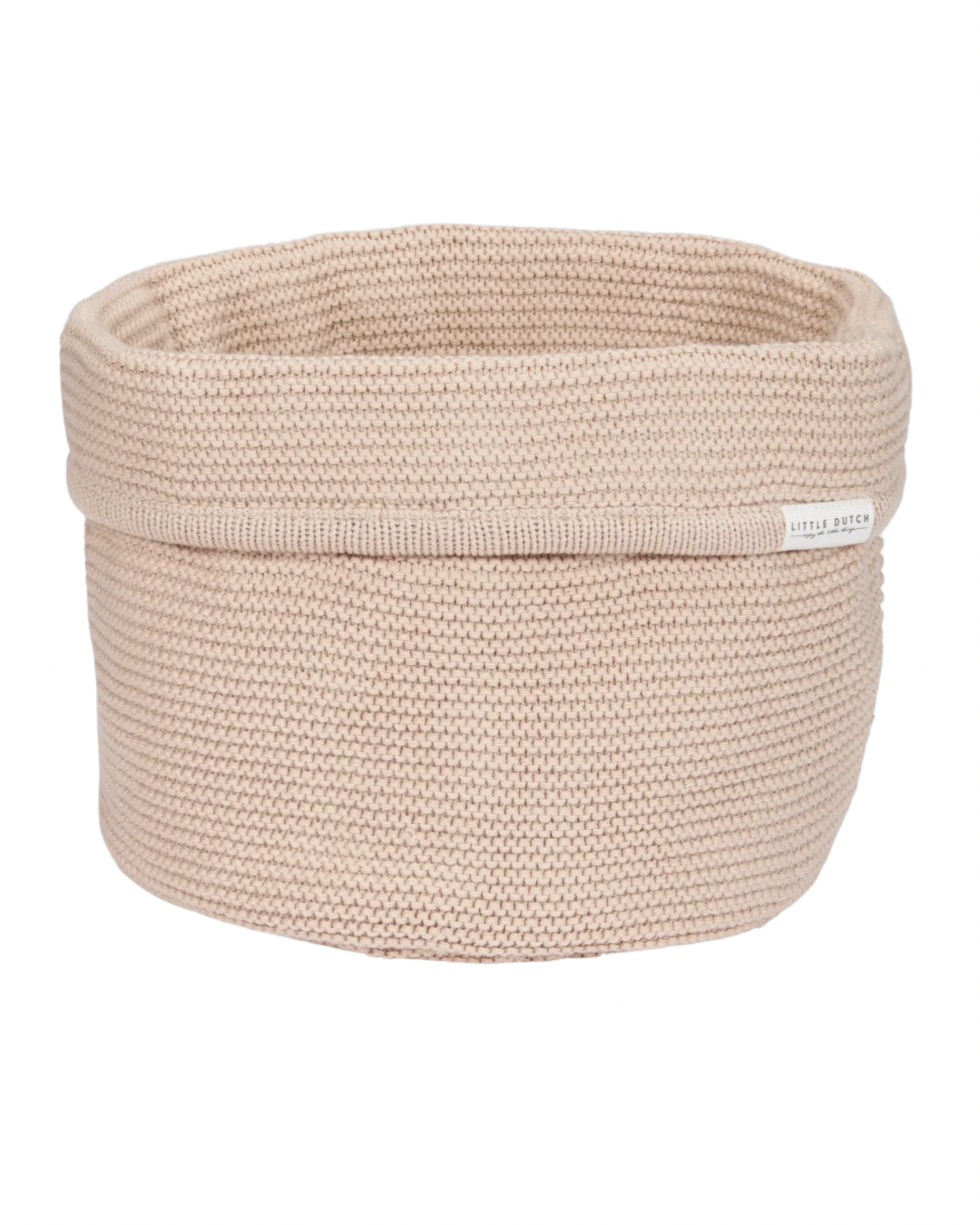 Knitted Storage Basket Round | Beige
