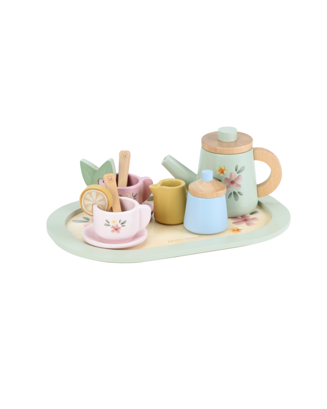 Wooden Tea Service Set NEW