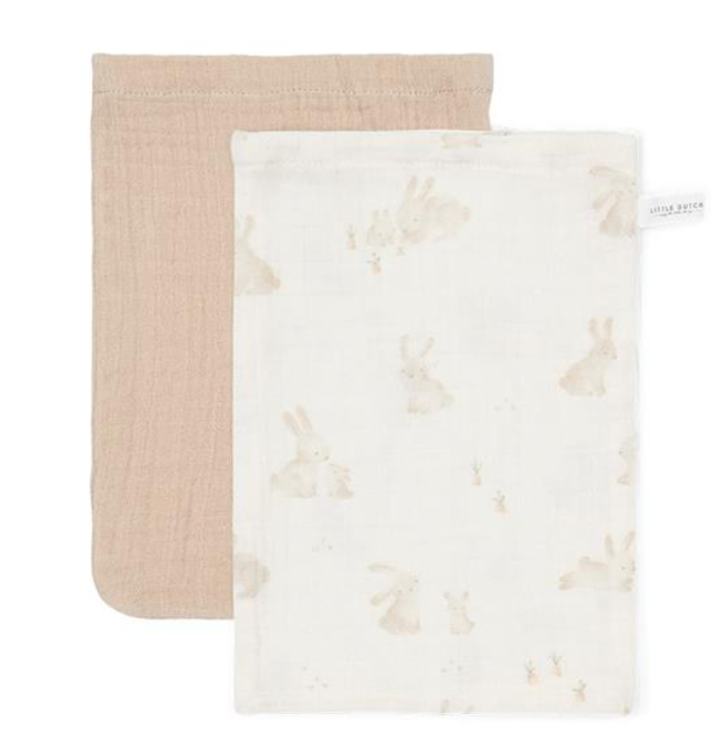 Washcloths set muslin Baby Bunny Beige