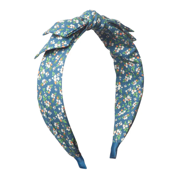 Floral edie bow alice - teal