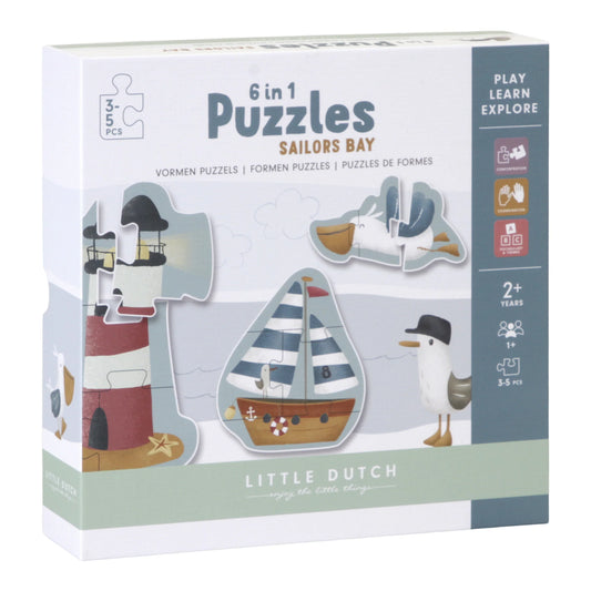 Little Dutch 6 in 1 puzzles - Sailors Bay