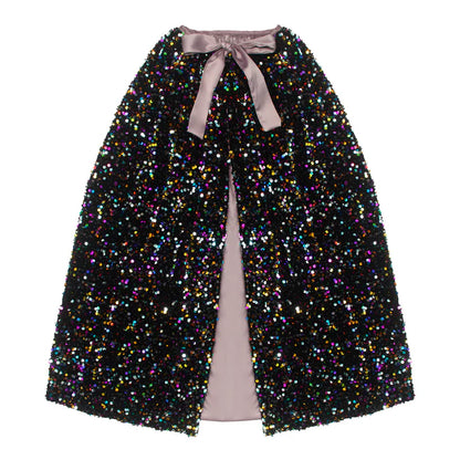 Rainbow dazzle sequin cape