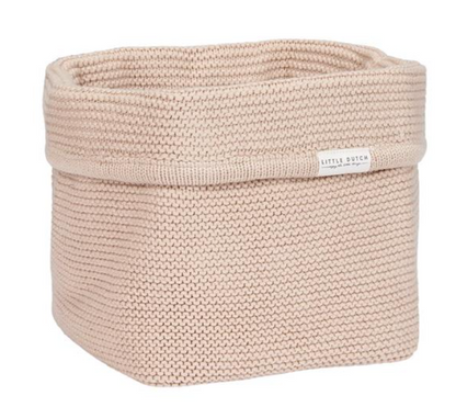 Knitted storage basket small Beige Little Dutch