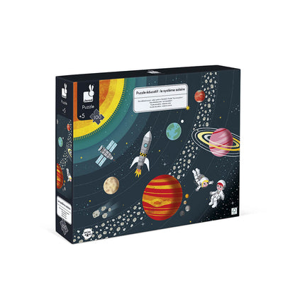 Educational Puzzle Solar System - Educational puzzle of the solar system