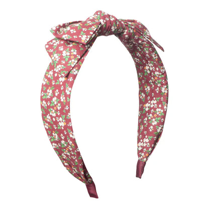 Floral edie bow alice - burgundy