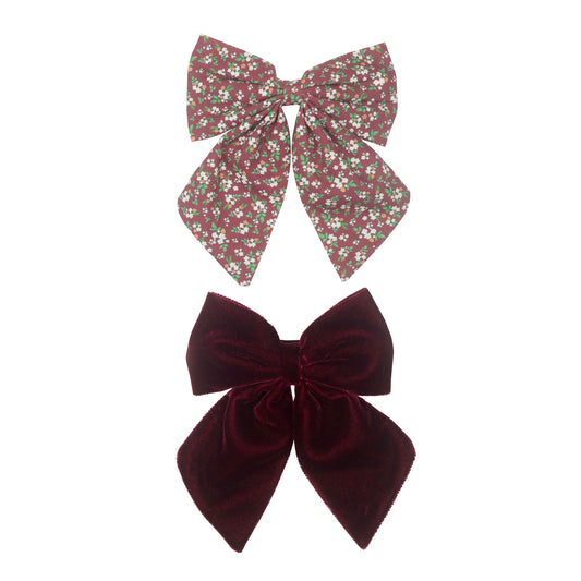 Agnes oversize bow pack - burgundy