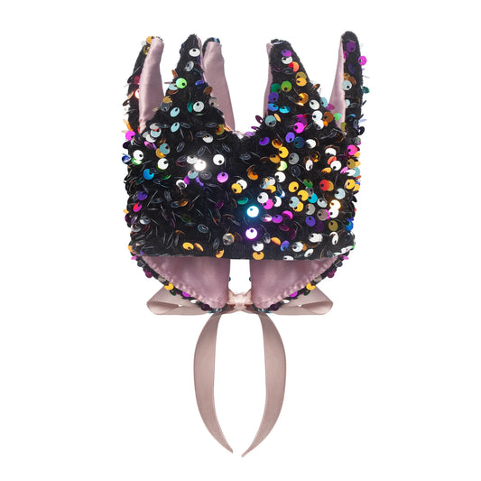 Rainbow dazzle sequin crown