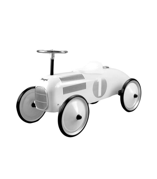 Large Retro Metal Ride-On – White