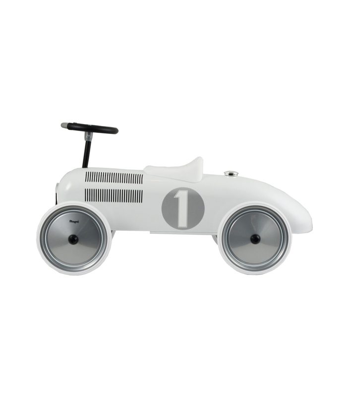 Large Retro Metal Ride-On – White