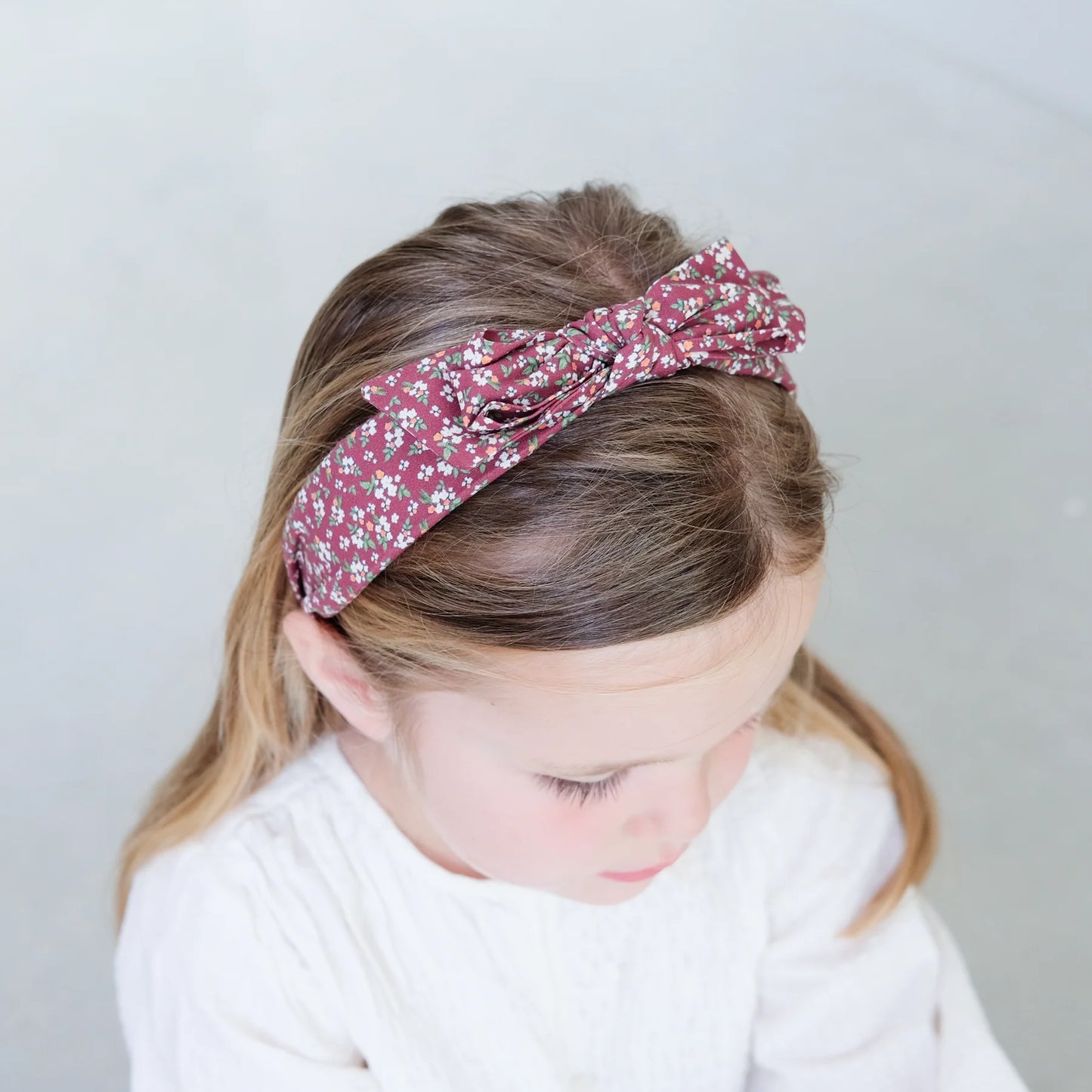 Floral edie bow alice - burgundy