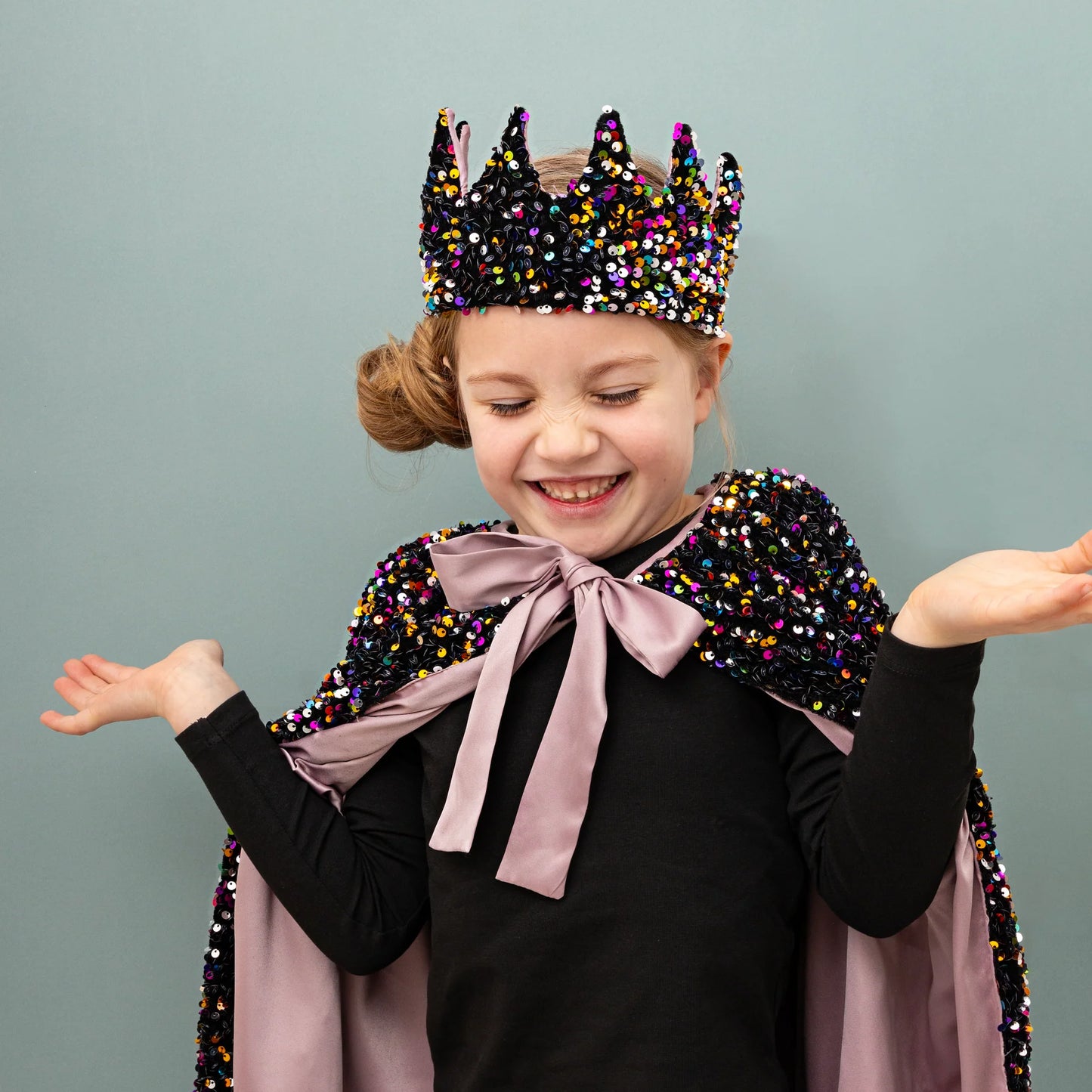 Rainbow dazzle sequin crown