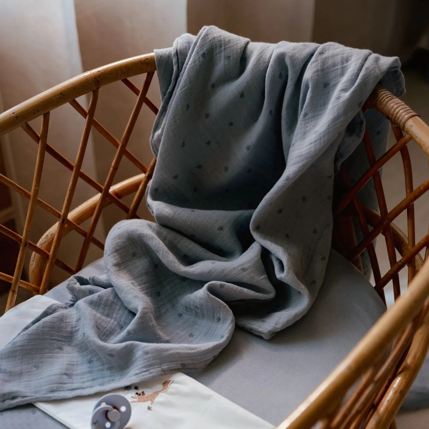 Swaddle 120 x 120 cm | Denim Blue