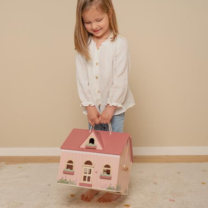 Wooden portable dollhouse