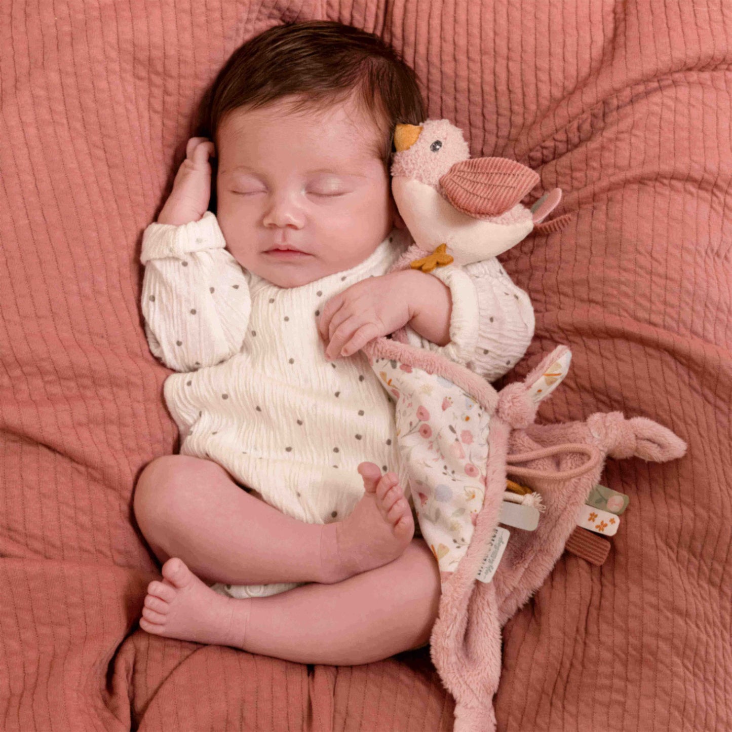 Flowers & Butterflies Cuddle Blanket With Bird