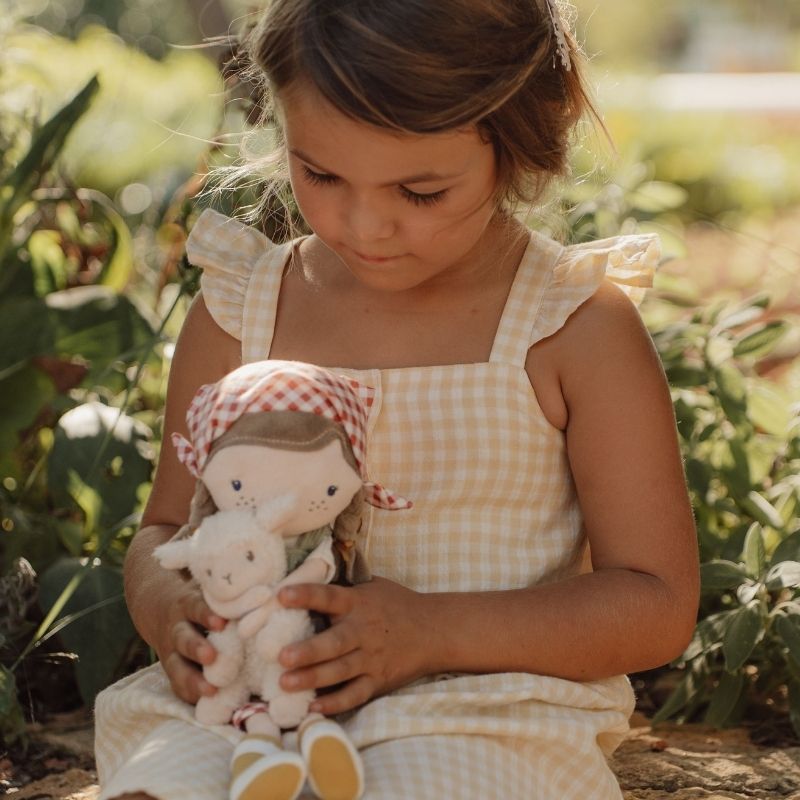 Little Dutch Cuddle Doll Farmer Rosa With Sheep - 35cm