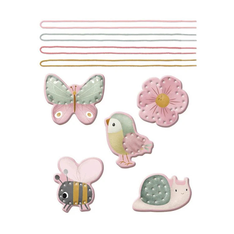 Little Dutch Lacing Cards Flowers & Butterflies