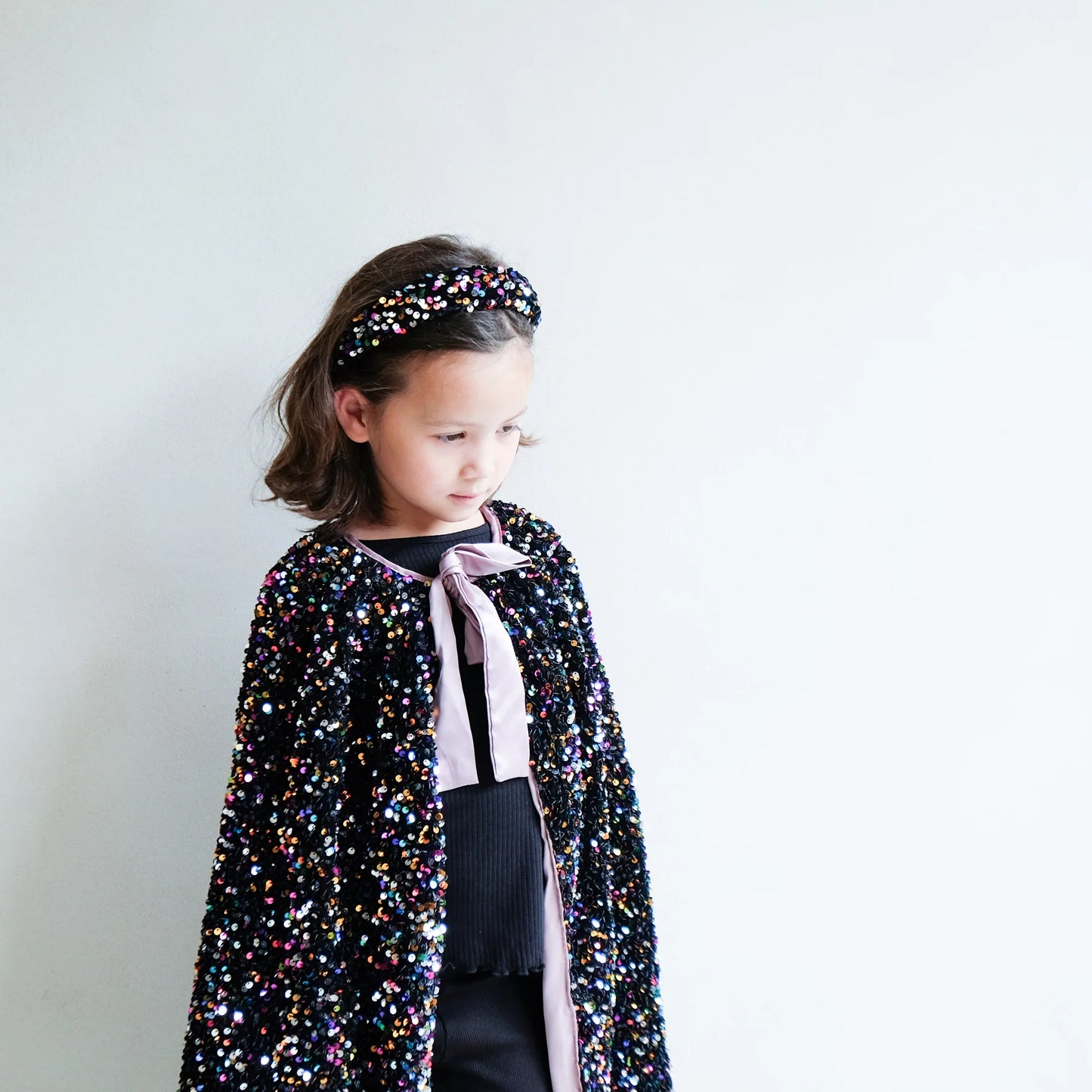 Rainbow dazzle sequin cape