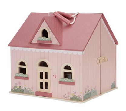 Wooden portable dollhouse