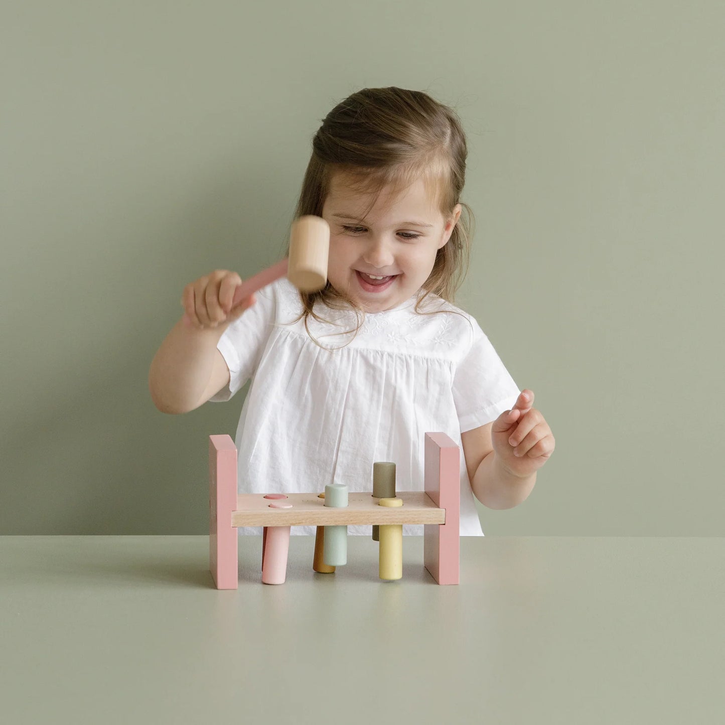 Little Dutch Wooden Pounding Bench Wild Flowers