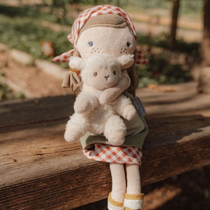 Little Dutch Cuddle Doll Farmer Rosa With Sheep - 35cm