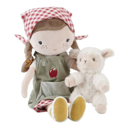 Little Dutch Cuddle Doll Farmer Rosa With Sheep - 35cm