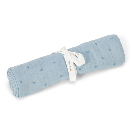 Swaddle 120 x 120 cm | Denim Blue
