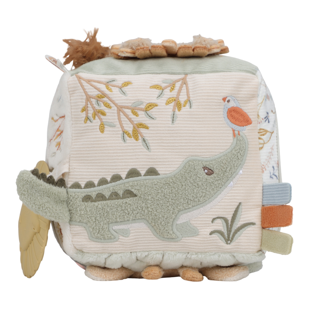 קוביית פעילות סנסורית רכה – Little Dutch Safari Friends