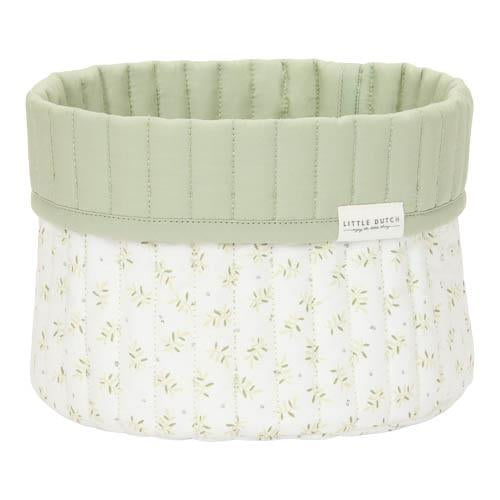 Quilted Storage Basket Small | Blueberry Leaves