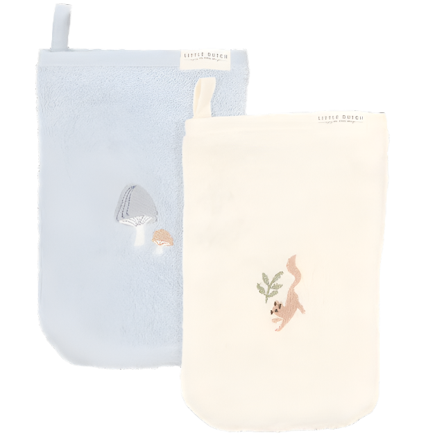 Embroidered Washcloths | Blue