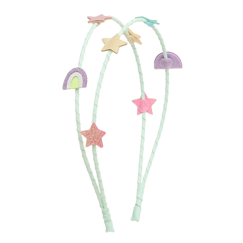 Rainbow & Star Double Headband