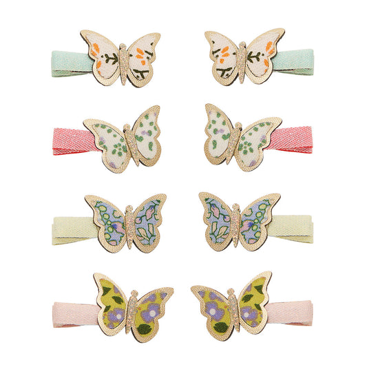 Floral butterfly mini clips
