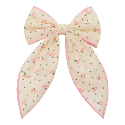 Cherry print bow