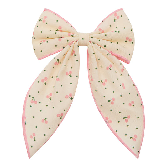 Cherry print bow