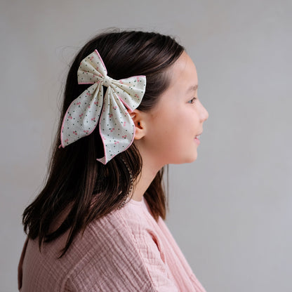 Cherry print bow