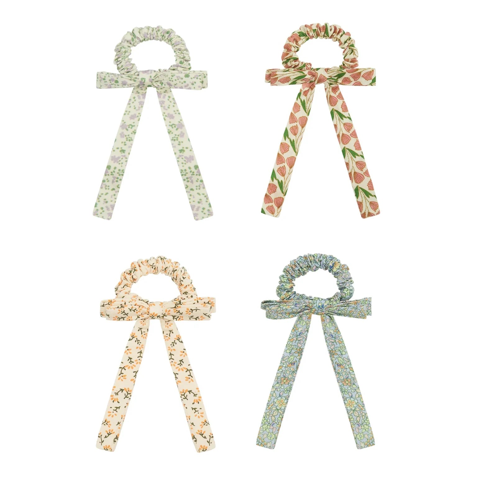 Floral Bow Scrunchies