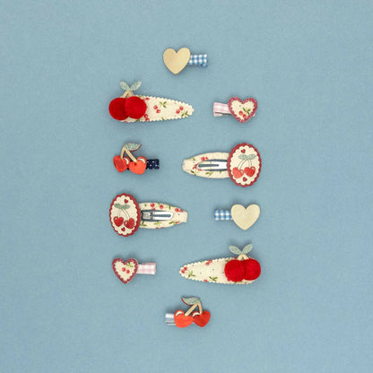 Red Cherry Hair Clips