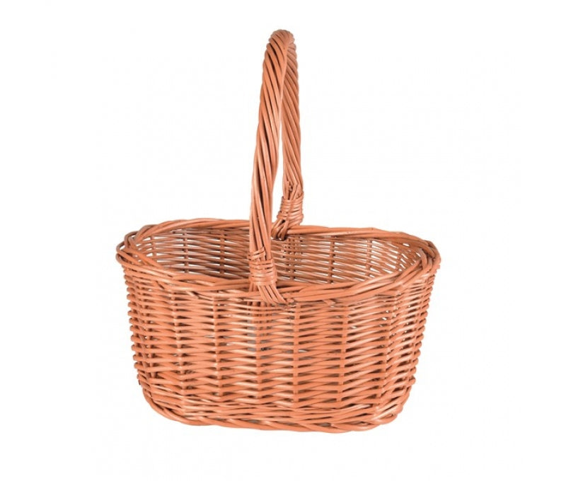 WICKER BASKET WITH BIG HANDLE