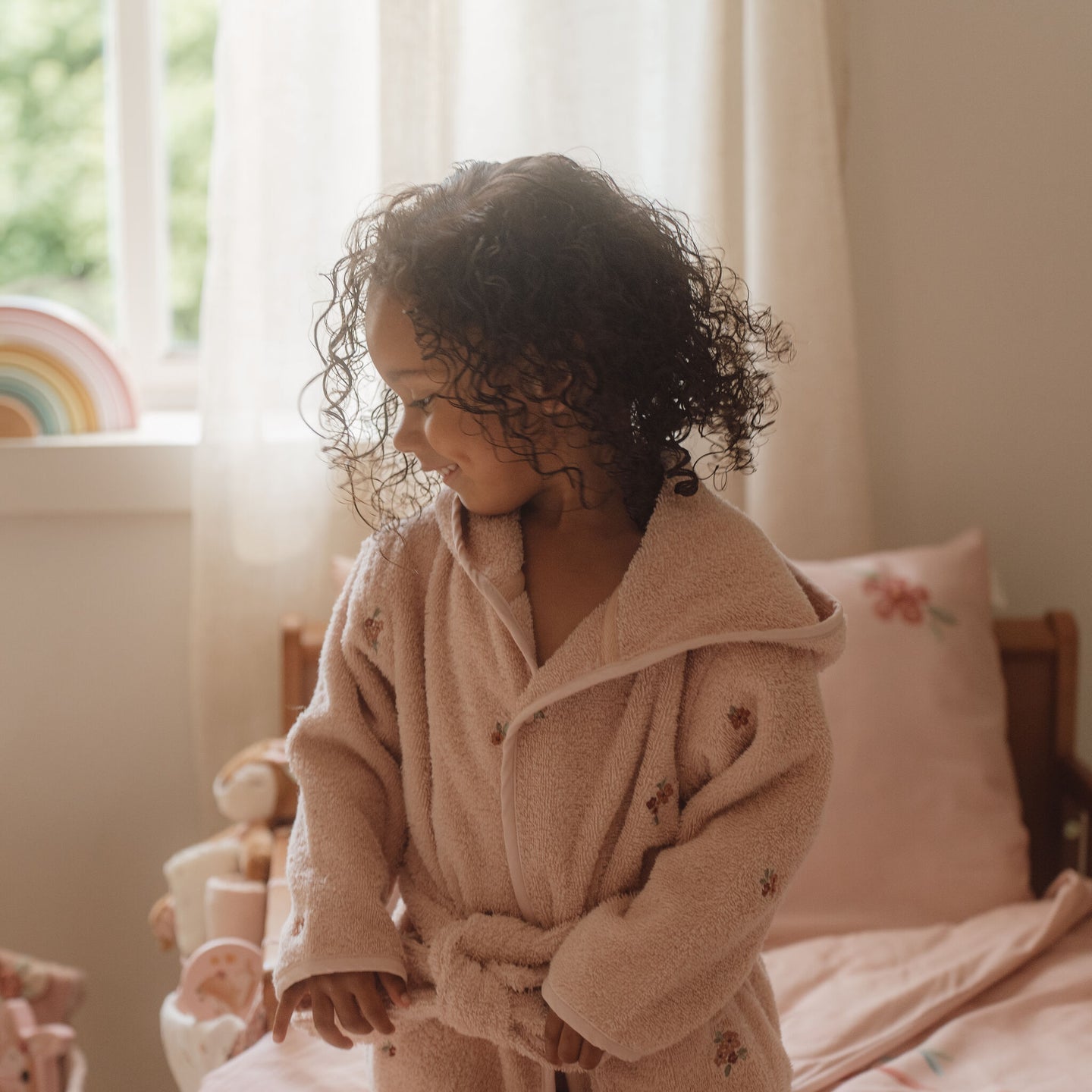 Bathrobe - Pink - Fairy Garden