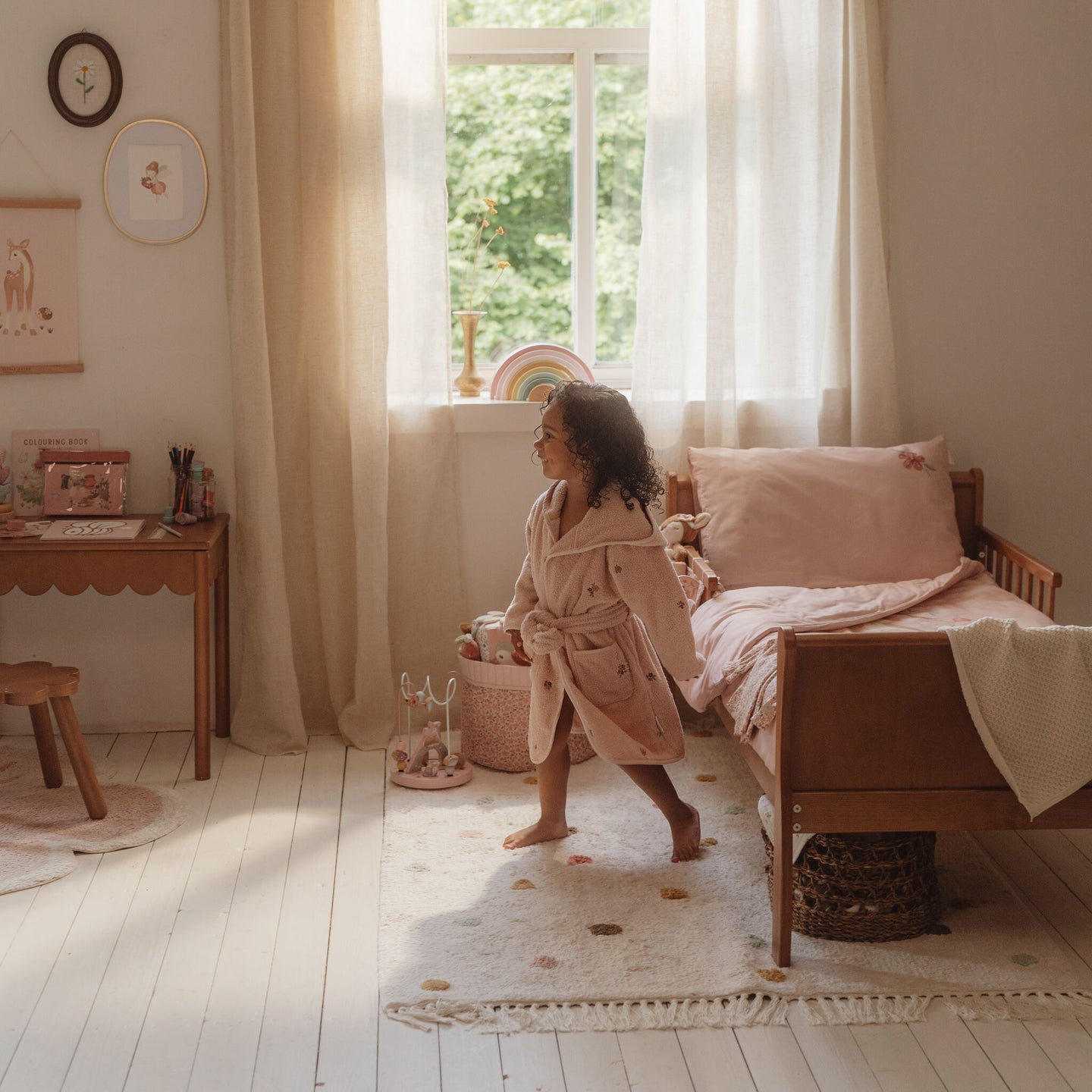 Bathrobe - Pink - Fairy Garden
