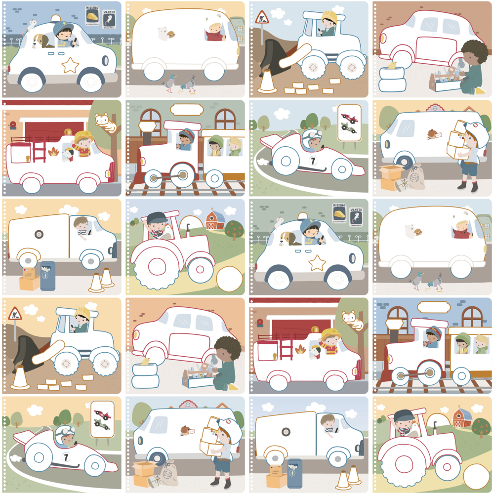 Coloring Book - Vehicles